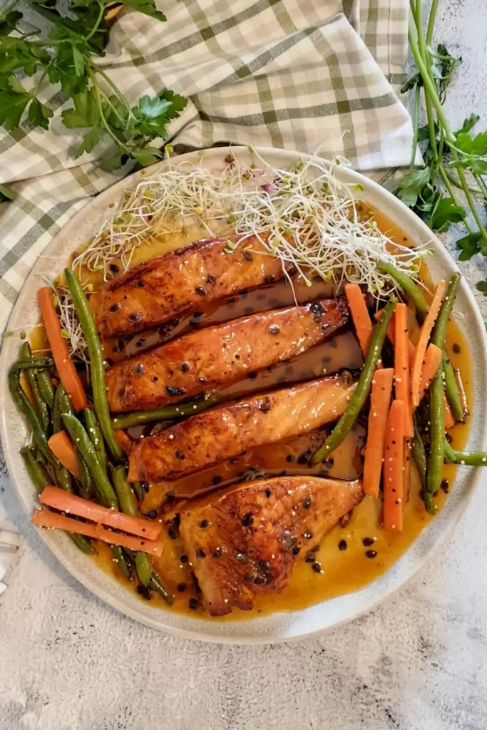 Quick Honey Glazed Salmon Recipe with Tangy Passion Fruit Twist 37 Honey Glazed Salmon recipe Featured 04