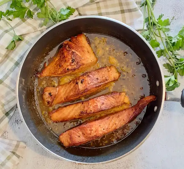 Quick Honey Glazed Salmon Recipe with Tangy Passion Fruit Twist 32 Honey Glazed Salmon Prep 09