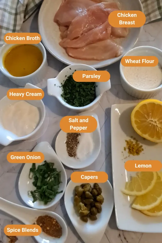 Chicken Piccata Recipe Ingredients
