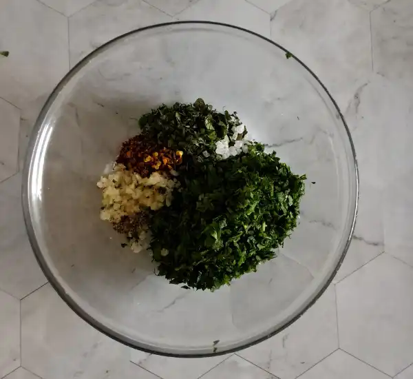 Chimichurri Sauce Recipe Prep 03