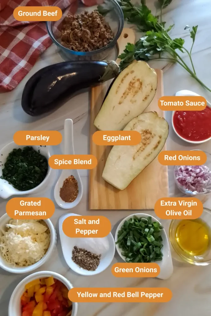 Stuffed Eggplant Recipe Ingredients