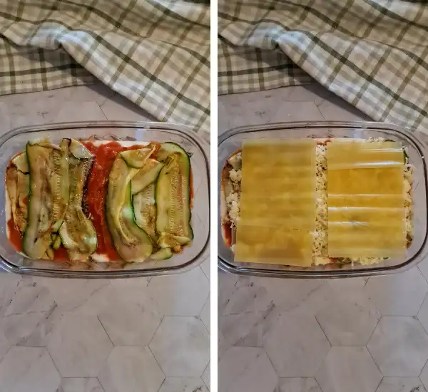 Easy Vegetarian Lasagna Recipe with Zucchini & Mushrooms 33 Vegetarian Lasagna Recipe Prep 08