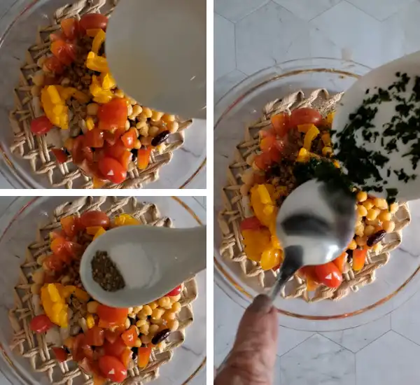 Easy Bean Salad Recipe with Chickpeas and Bulgur – Quick, Healthy, and Tasty 19 Bean Salad Recipe Prep 02