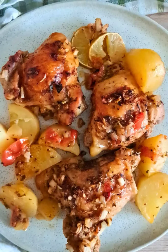 Easy Roasted Chicken Thighs and Potatoes – A Cozy, Oven-Baked Dinner Favorite 29 Roasted Chicken Thighs and Potatoes Featured 03