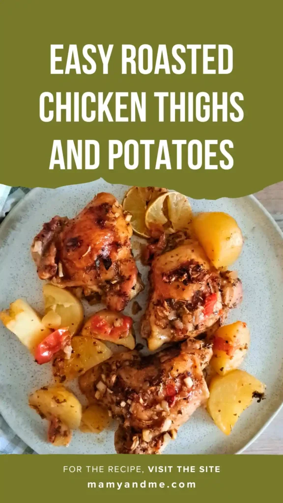 Easy Roasted Chicken Thighs and Potatoes – A Cozy, Oven-Baked Dinner Favorite 34 Roasted Chicken Thighs and Potatoes Pinterest 01