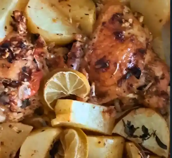 Easy Roasted Chicken Thighs and Potatoes – A Cozy, Oven-Baked Dinner Favorite 25 Roasted Chicken Thighs and Potatoes Prep 05