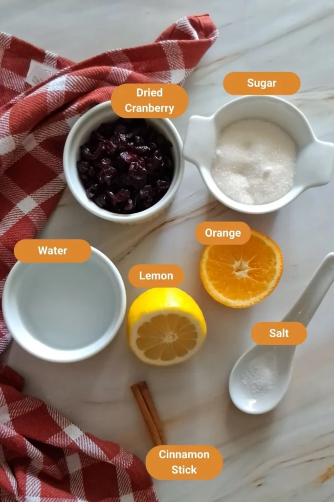 Cranberry Sauce Ingredients