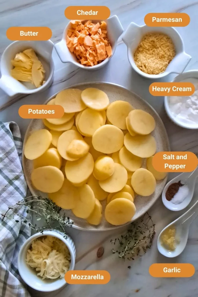 Easy Scalloped Potatoes – Creamy, Cheesy & Homemade 19 Scalloped Potatoes Ingredients