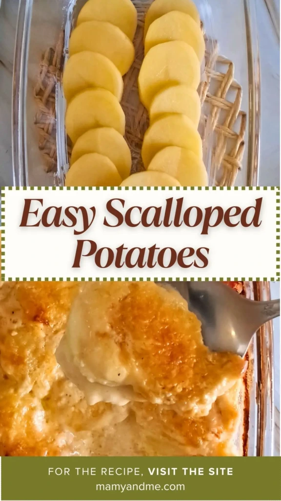 Easy Scalloped Potatoes – Creamy, Cheesy & Homemade 32 scalloped potatoes pin 02