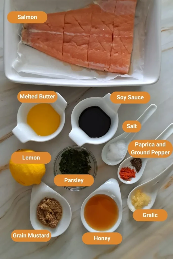 Glazed Salmon with Soy Sauce Ingredients