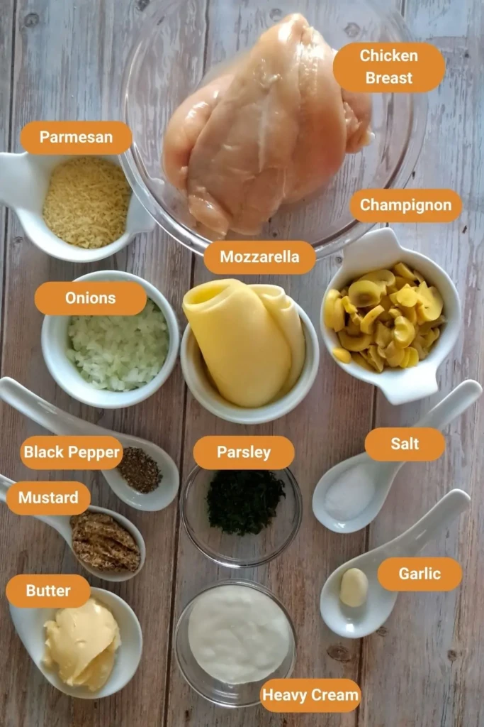 Stuffed Chicken Recipe Ingredients