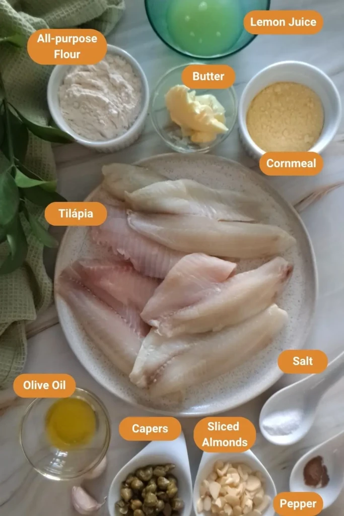 Fried Tilapia with Capers Ingredients